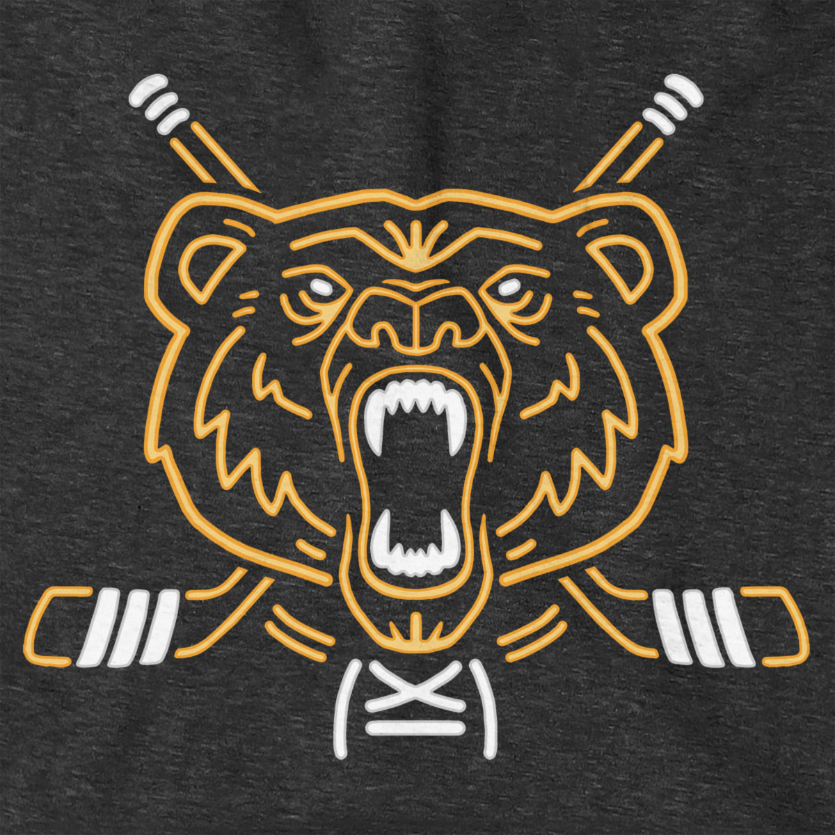 Neon Boston Hockey Bear Hoodie - Chowdaheadz