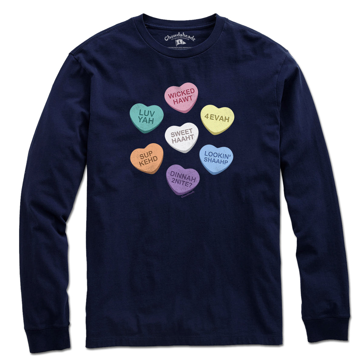 Boston Accent Candy Hearts T-Shirt - Chowdaheadz