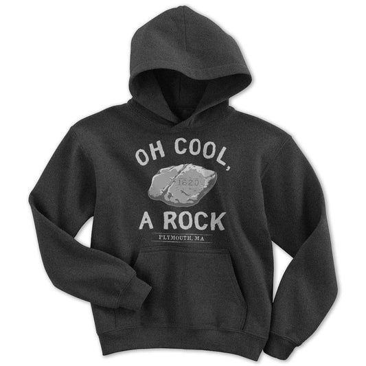 Oh Cool A Rock Plymouth MA Youth Hoodie - Chowdaheadz