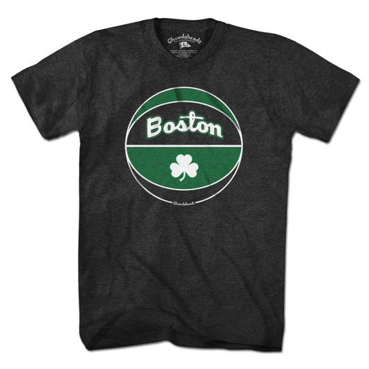 Boston Black And Green Basketball T-Shirt