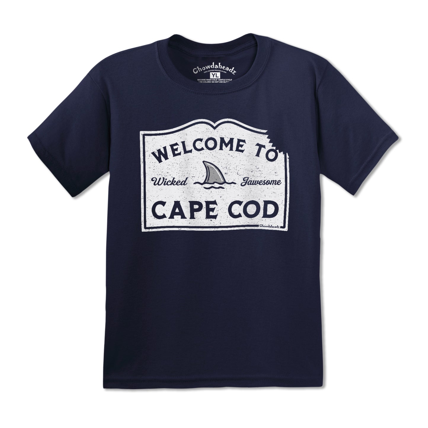 Welcome To Cape Cod Sign Youth T-Shirt - Chowdaheadz
