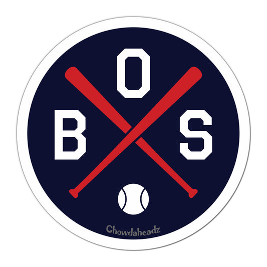 BOS Baseball Emblem Sticker - Chowdaheadz