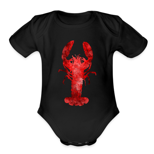 Red Lobster Watercolor Infant One Piece - black