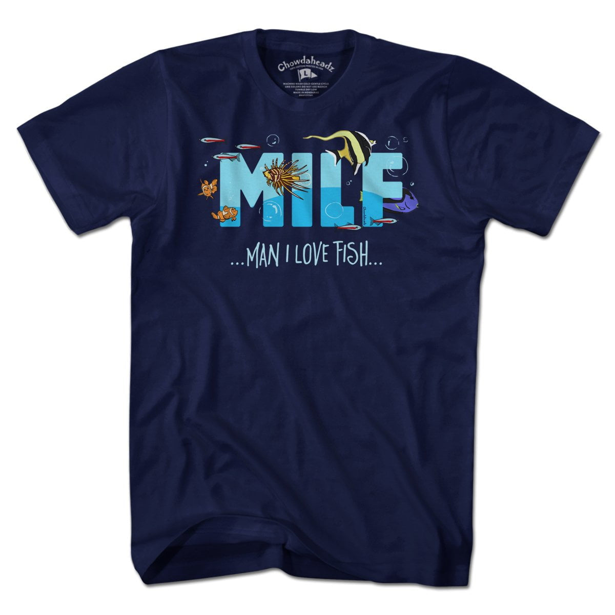 Milf - Man I Love Fish T-Shirt T-Shirt / Navy / 2XL