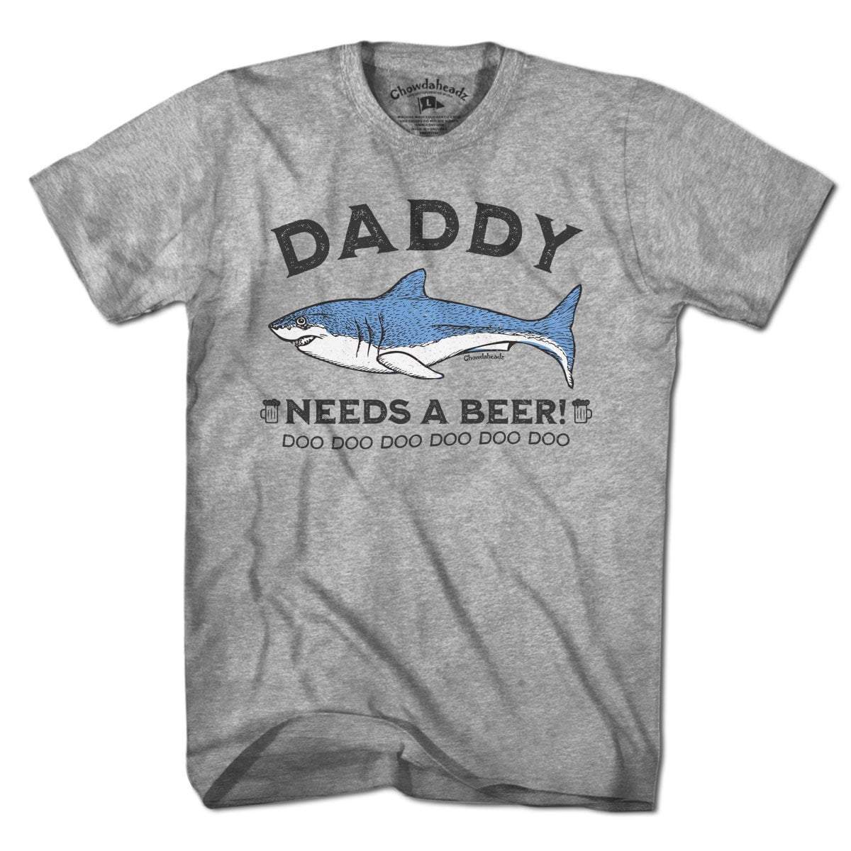 Daddy Shark Needs A Beer T-Shirt T-Shirt / Gray / 3XL