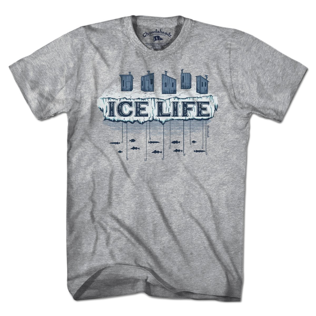 Ice Life T-Shirt Long Sleeve / Gray / 2XL