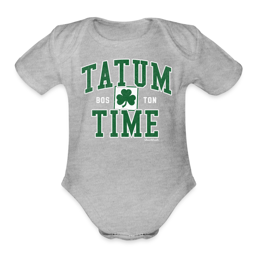 Tatum Time Infant One Piece - heather grey