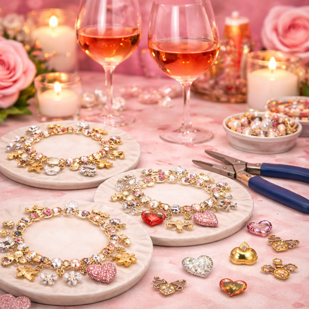 SIP & DESIGN: A Galentine’s Charm Bracelet Workshop with Nicely Jewelry