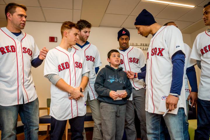 Red Sox Rookies Bring Smiles To Patients At The Jimmy Fund Clinic