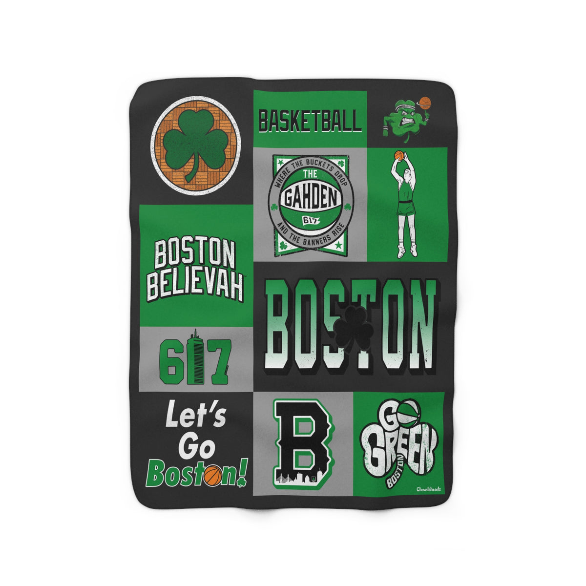 The Best of Black & Green Sherpa Fleece Blanket - Chowdaheadz