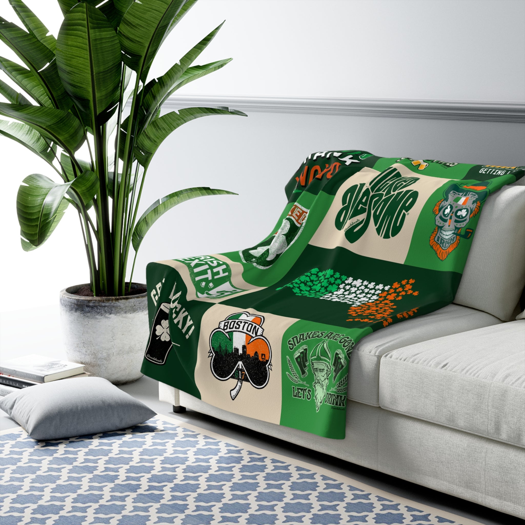 Best Of The Irish Sherpa Fleece Blanket - Chowdaheadz