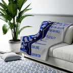 Boston Skyline Run Route Sherpa Fleece Blanket - Chowdaheadz