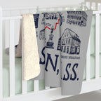 Boston Freedom Trail Sherpa Fleece Blanket - Chowdaheadz