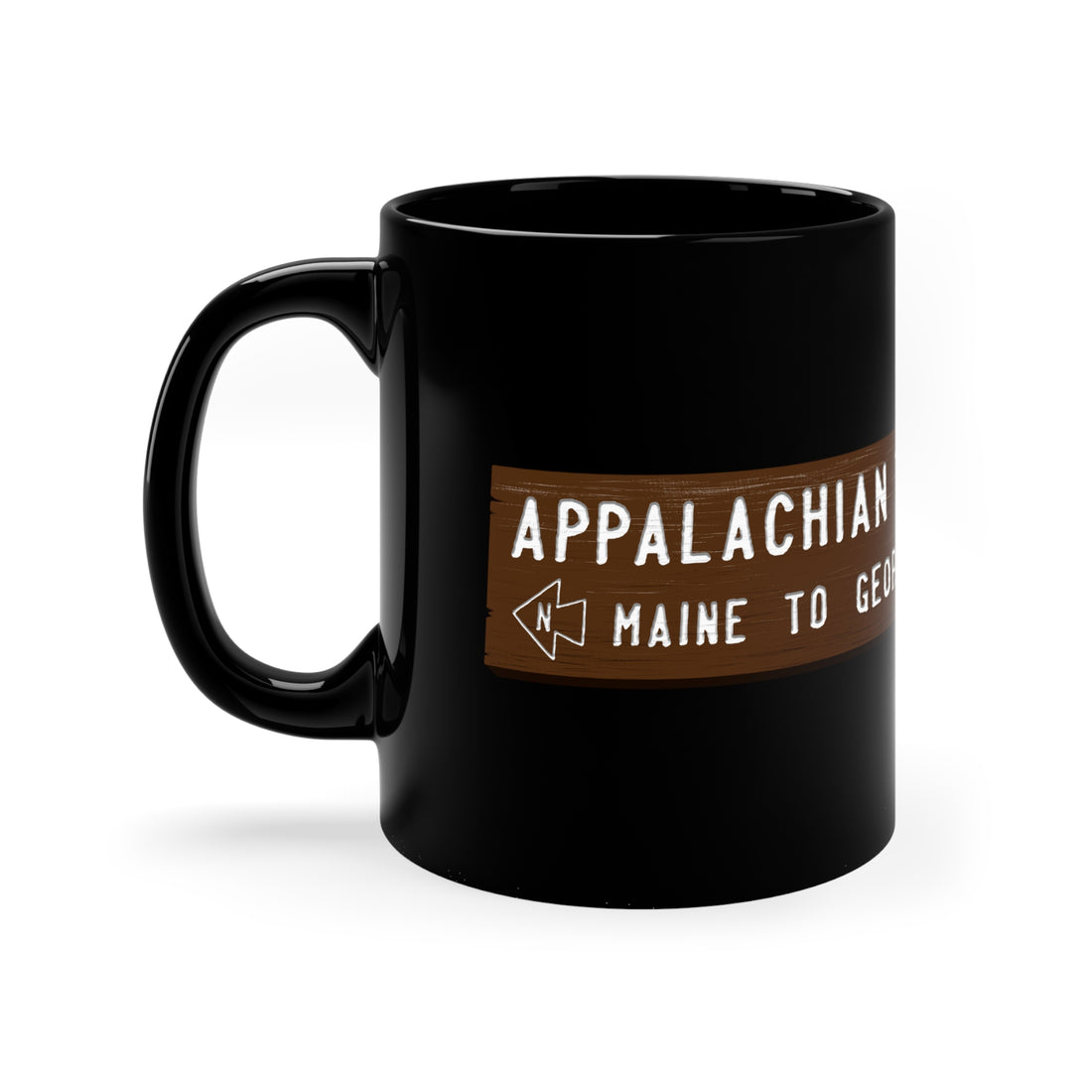 Appalachian Trail Sign 11oz Black Mug - Chowdaheadz