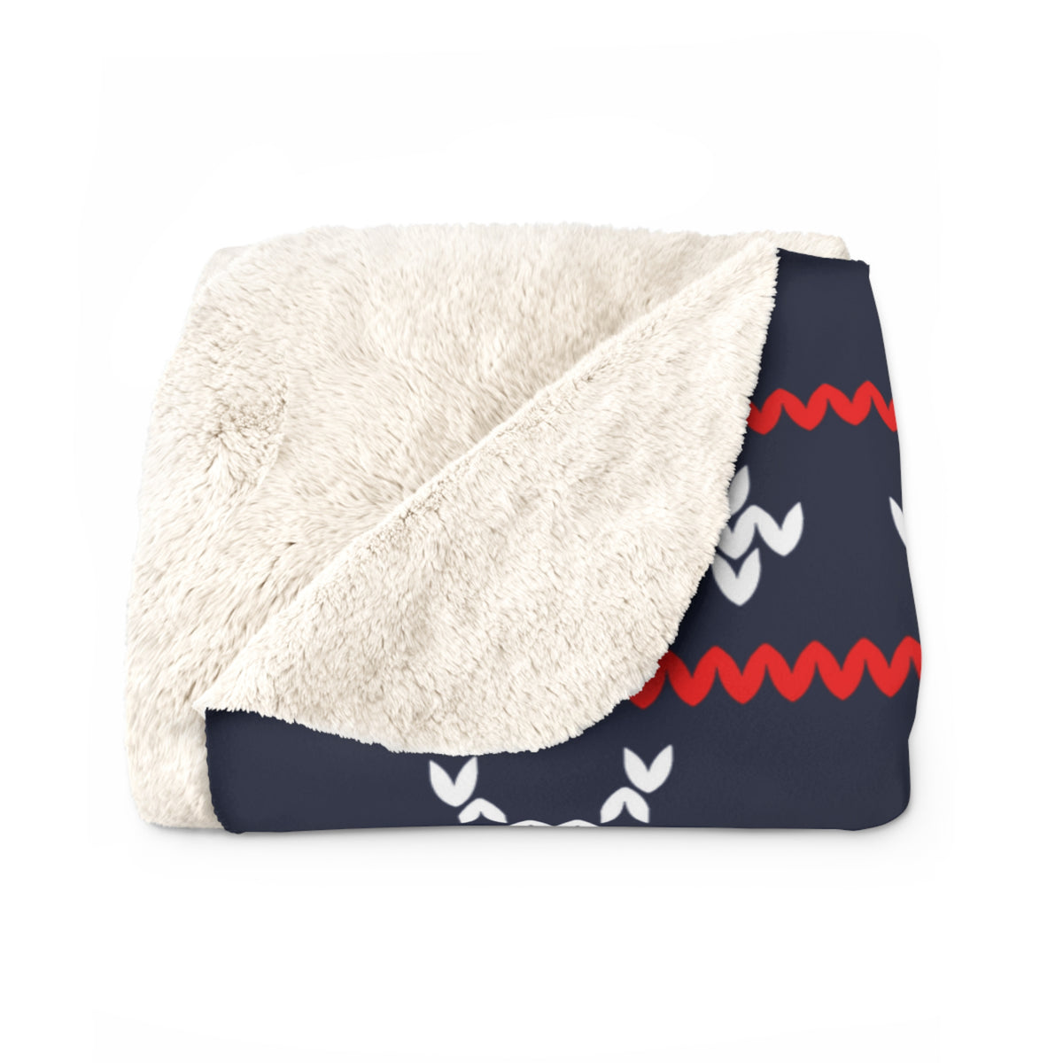 Boston Lobstah Ugly Holiday Sweater Sherpa Fleece Blanket - Chowdaheadz