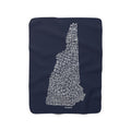 New Hampshire Cities & Towns Sherpa Fleece Blanket - Chowdaheadz