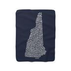 New Hampshire Cities & Towns Sherpa Fleece Blanket - Chowdaheadz