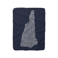 New Hampshire Cities & Towns Sherpa Fleece Blanket - Chowdaheadz