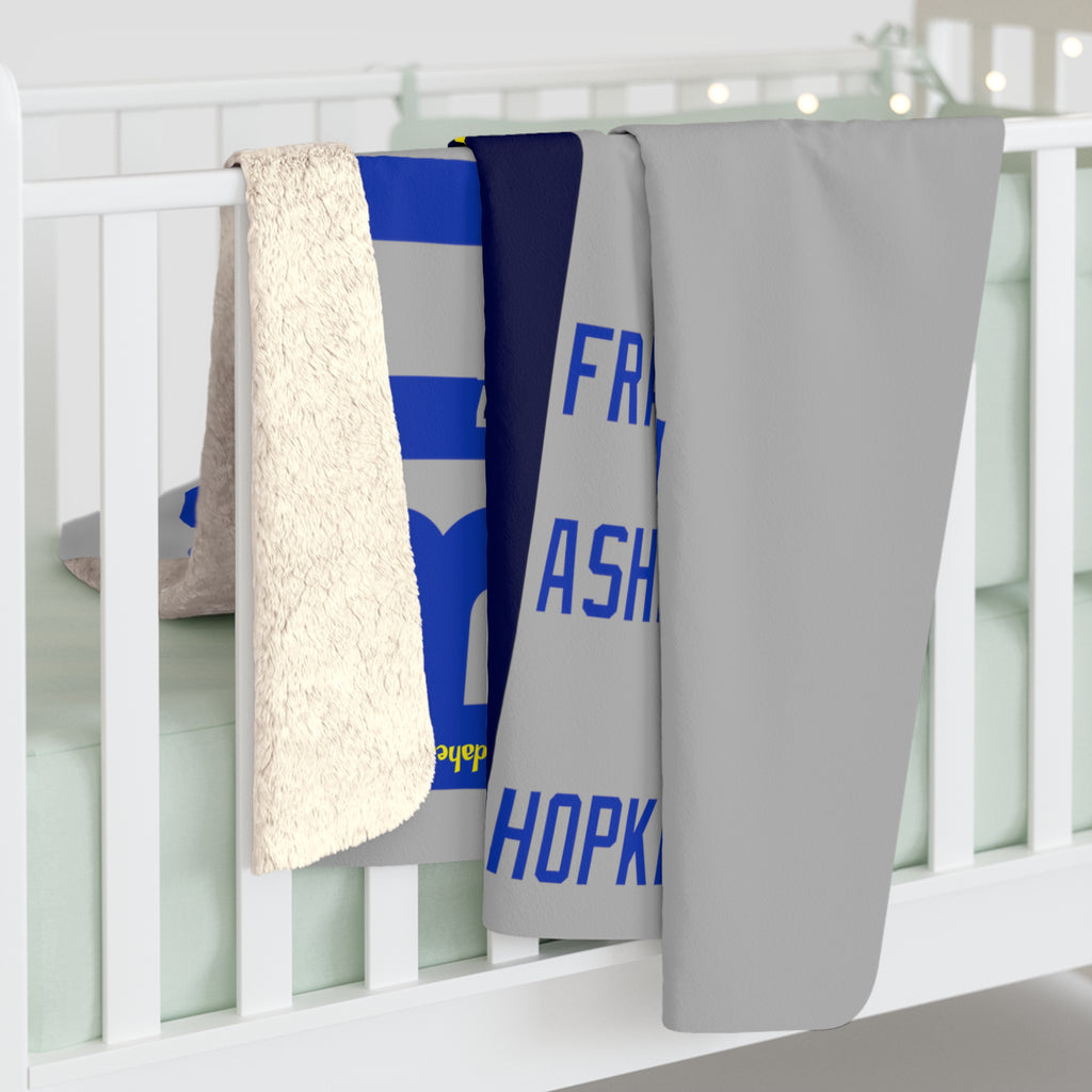 Boston Skyline Run Route Sherpa Fleece Blanket - Chowdaheadz