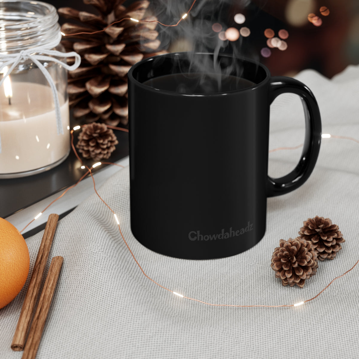 Vintage Maine Flag 11oz Black Mug - Chowdaheadz