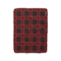 Moose Buffalo Plaid Sherpa Fleece Blanket - Chowdaheadz