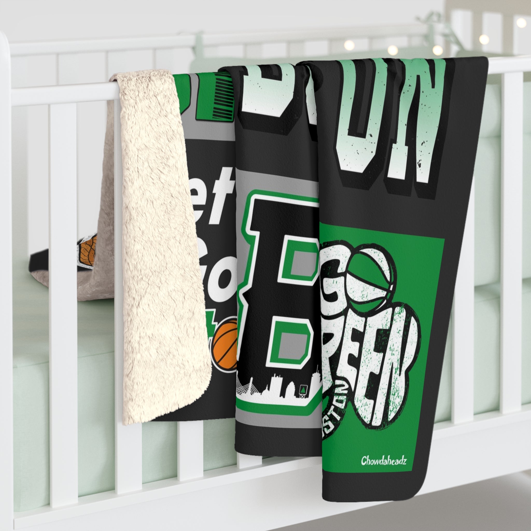 The Best of Black & Green Sherpa Fleece Blanket - Chowdaheadz