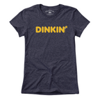 Dinkin' Pickleball ladies t-shirt in heather blue — women's pickleball tee