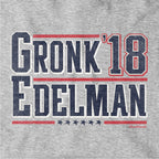 Gronk Edelman '18 hoodie graphic detail in Gray