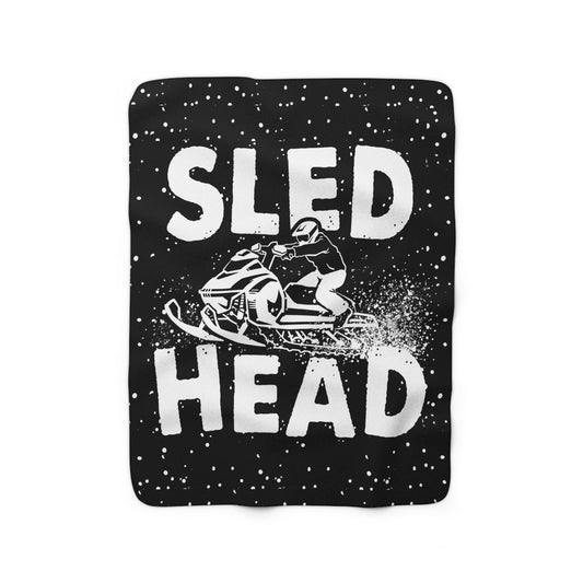 Sled Head Sherpa Fleece Blanket - Chowdaheadz