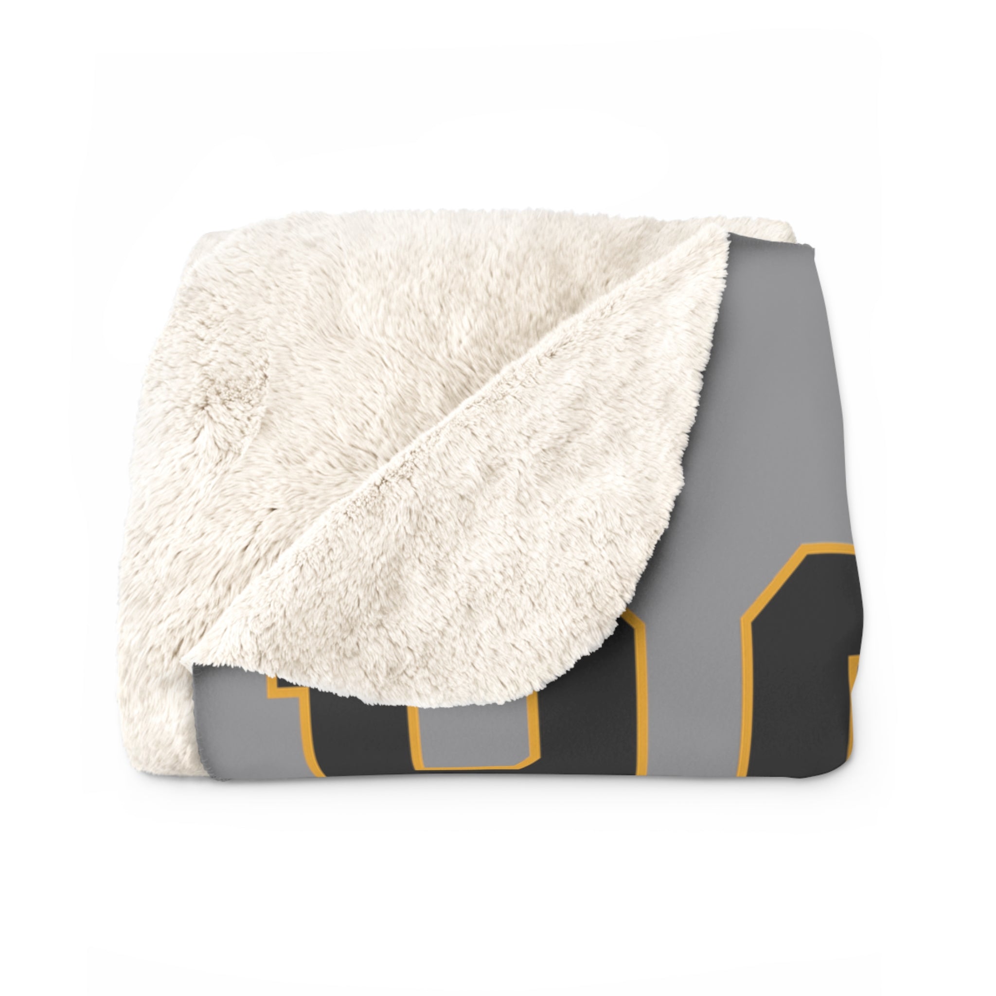 Boston Hockey Crossed Sticks Sherpa Fleece Blanket - Chowdaheadz