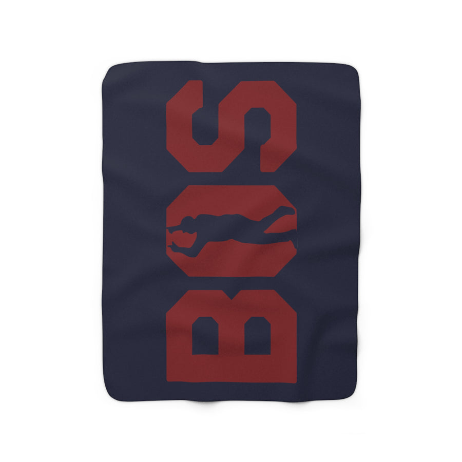 BOS Baseball Point Sherpa Fleece Blanket - Chowdaheadz