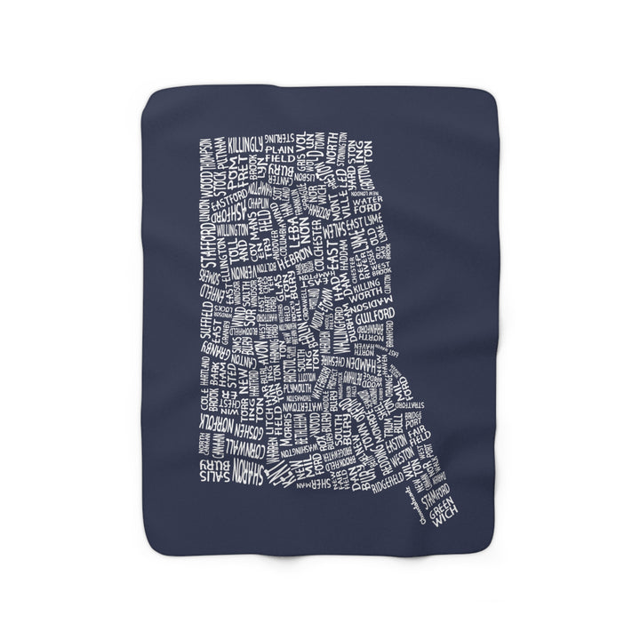 Connecticut Cities & Towns Sherpa Fleece Blanket - Chowdaheadz