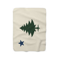 Vintage Maine Flag Sherpa Fleece Blanket - Chowdaheadz