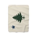 Vintage Maine Flag Sherpa Fleece Blanket - Chowdaheadz