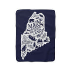 Maine Vacationland Sherpa Fleece Blanket - Chowdaheadz