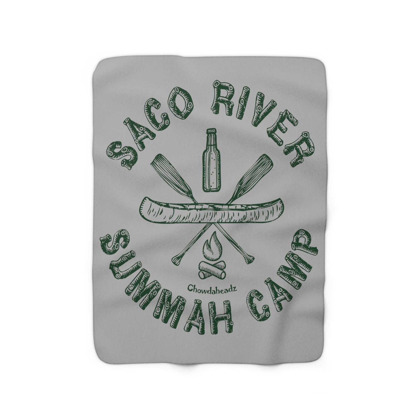 Saco River Summer Camp Sherpa Fleece Blanket - Chowdaheadz
