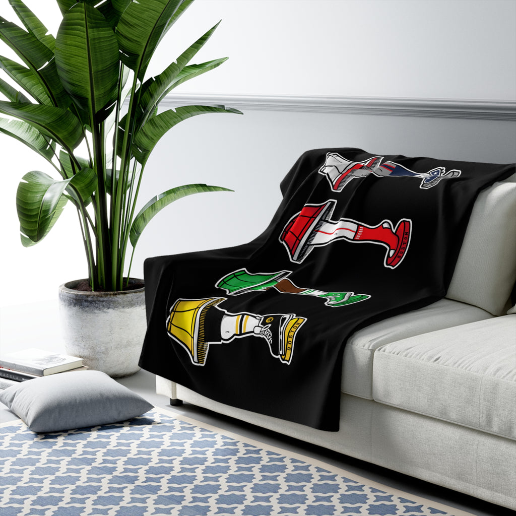 New England Sports Leg Lamps Sherpa Fleece Blanket - Chowdaheadz