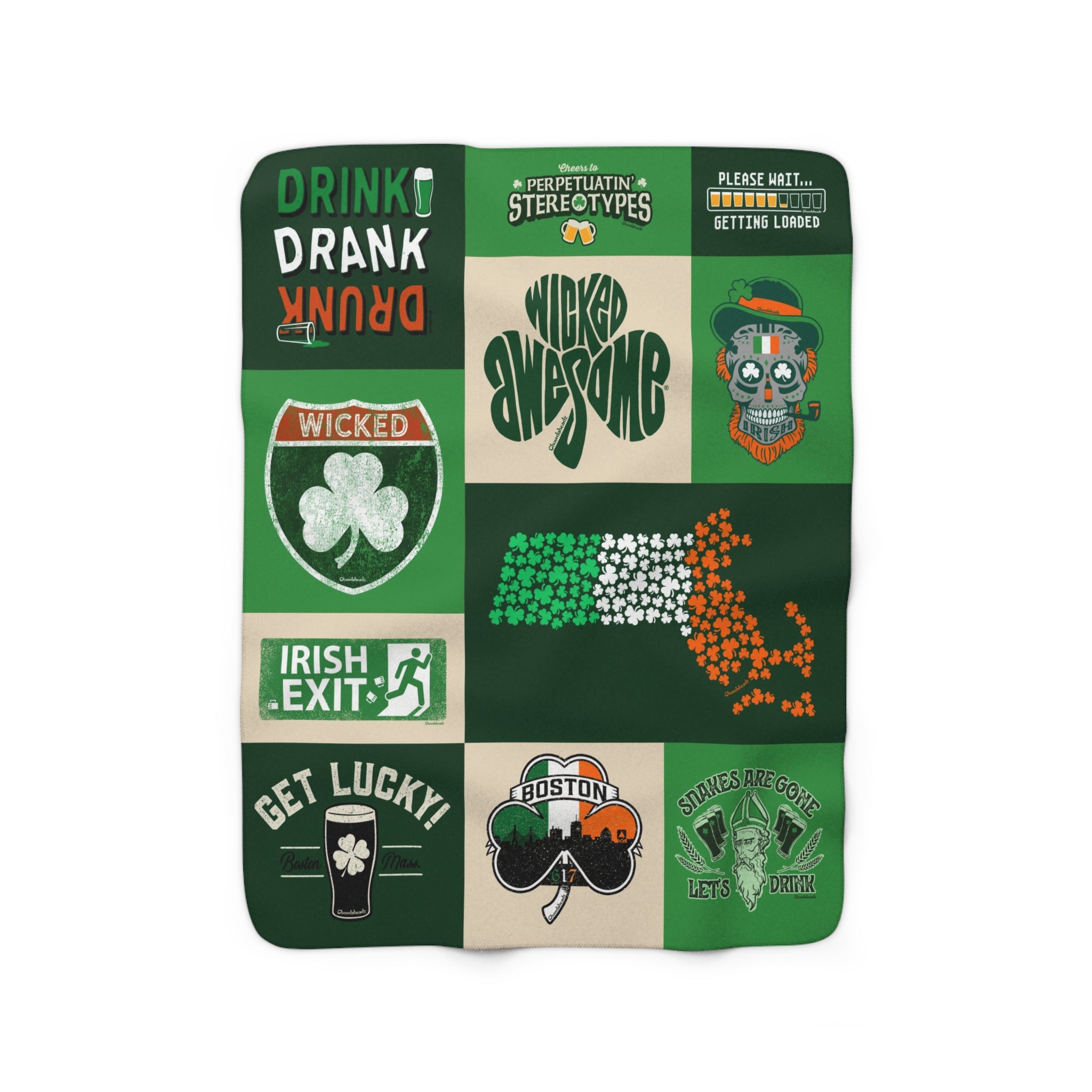 Best Of The Irish Sherpa Fleece Blanket - Chowdaheadz