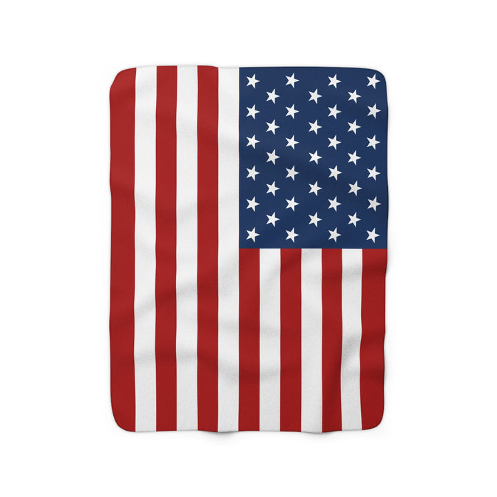 American Flag Sherpa Fleece Blanket - Chowdaheadz