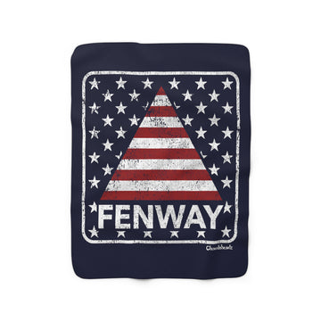 Fenway Stars & Stripes Sherpa Fleece Blanket - Chowdaheadz