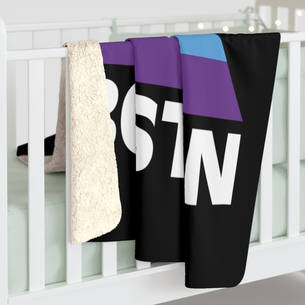 Boston Pride Sign Sherpa Fleece Blanket - Chowdaheadz