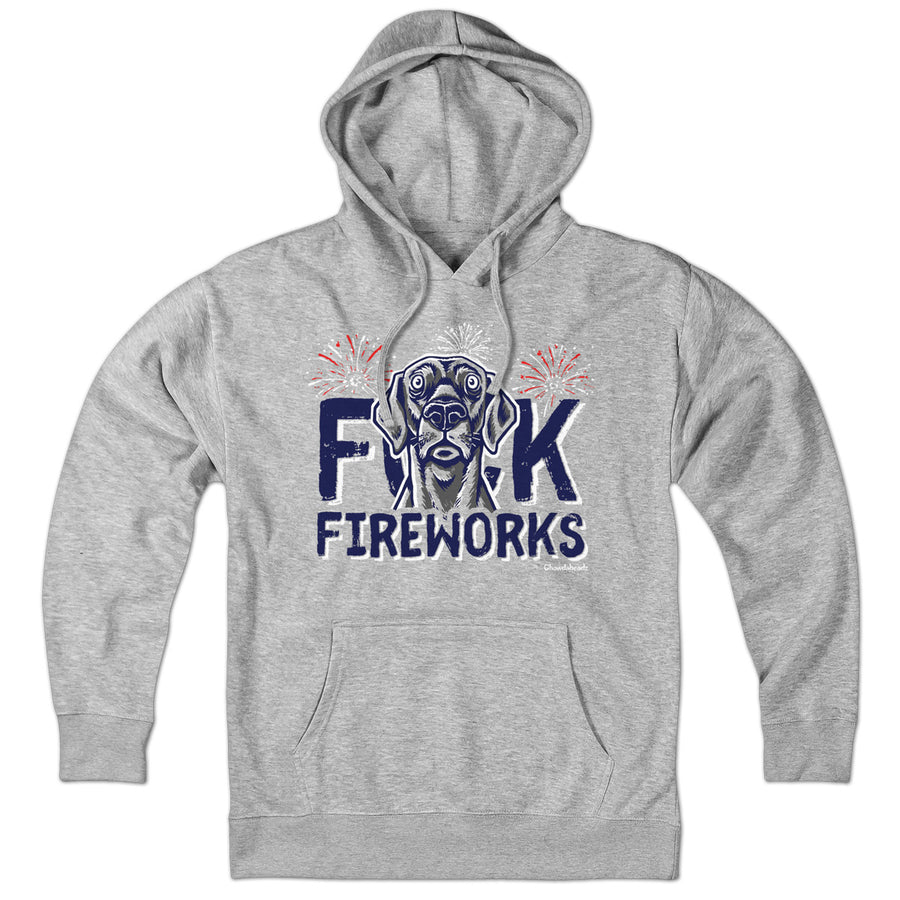 F Fireworks Dog Hoodie - Chowdaheadz
