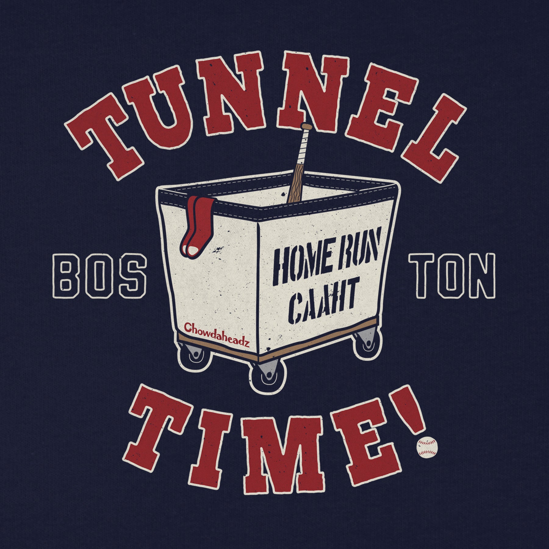 Tunnel Time Boston Baseball Youth Hoodie - Chowdaheadz