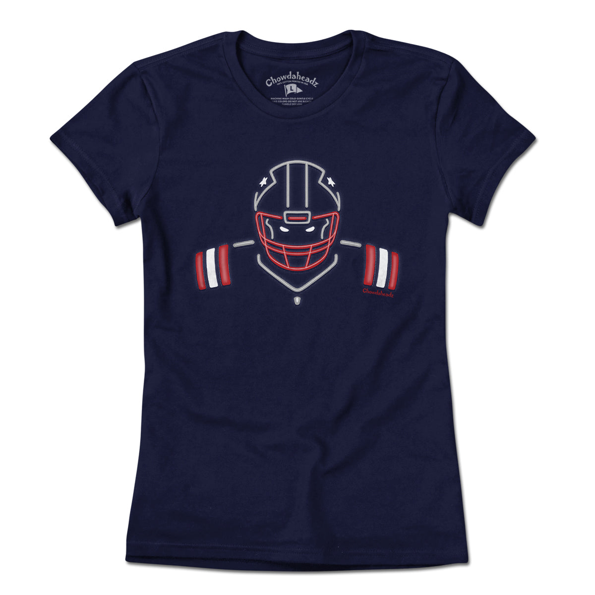 Neon New England Football T-Shirt - Chowdaheadz