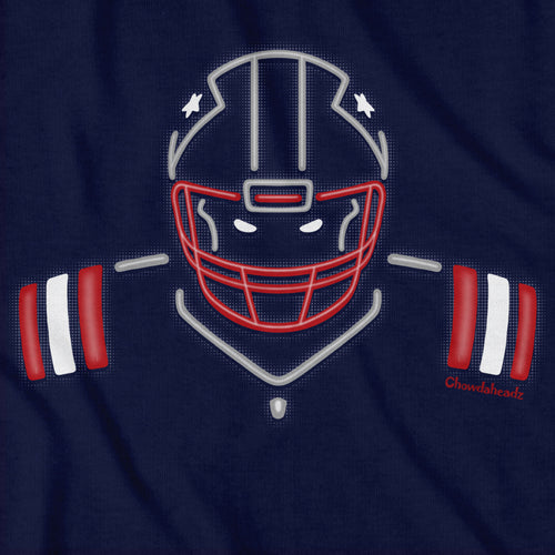 Neon New England Football T-Shirt - Chowdaheadz