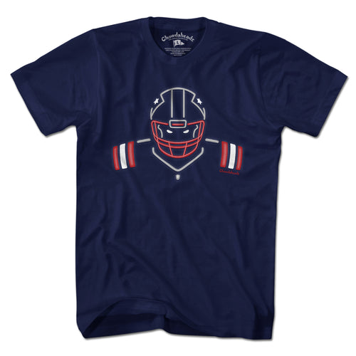 Neon New England Football T-Shirt - Chowdaheadz