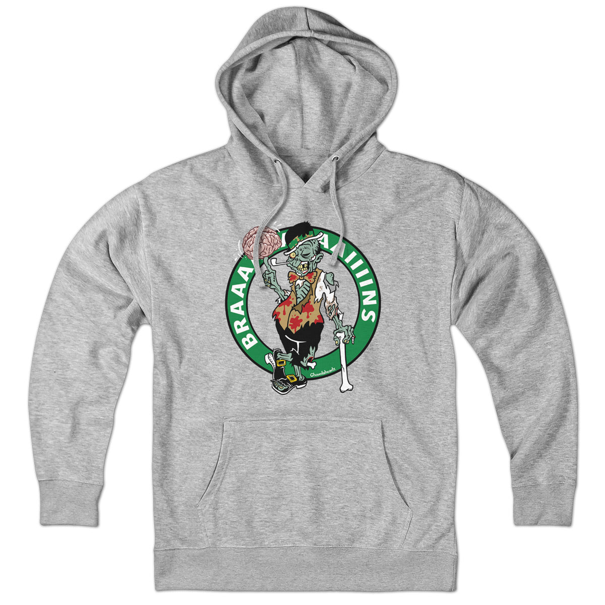 Halloween Zombie Circle Logo Hoodie - Chowdaheadz