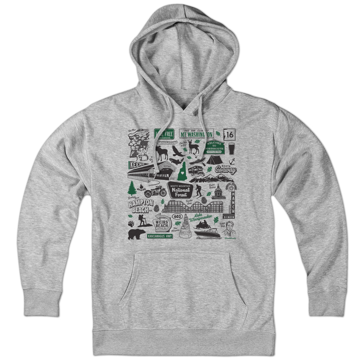 New Hampshire Tourist Attraction Hoodie - Chowdaheadz
