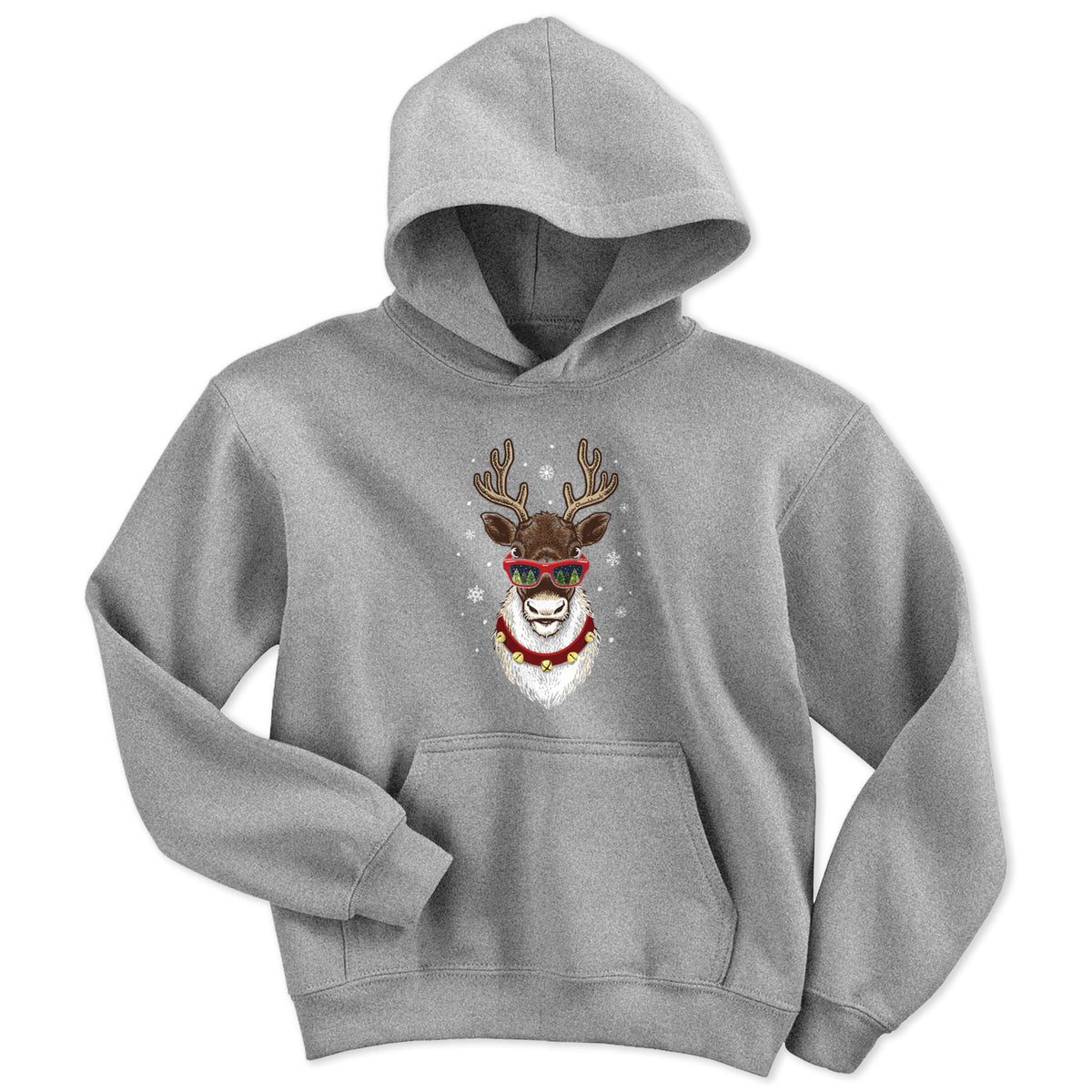 Cool Christmas Reindeer Youth Hoodie - Chowdaheadz