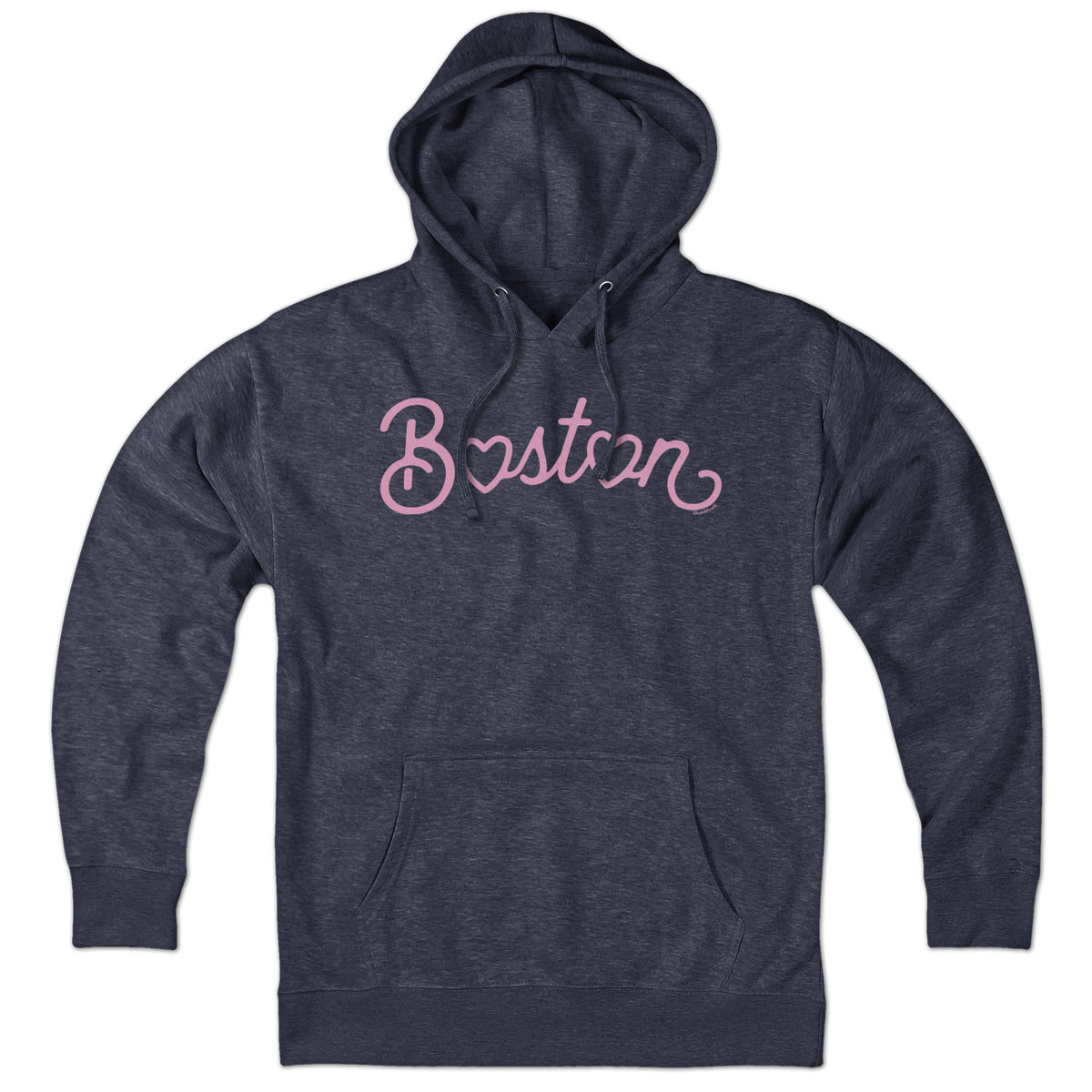 Boston Heart Script Hoodie - Chowdaheadz